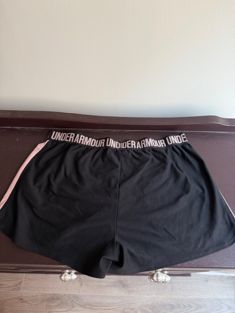 Under Armour UA Play Up 2.0 Shorts - Pink Panel Women's Athletic Shorts - Picture 2 of 4